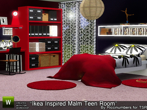 Sims 3 — Ikea Inspired Malm Teen Room by TheNumbersWoman — Inspired by an Ikea I give you Malm Inspired. All books that