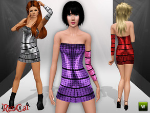 Sims 3 — Disco Dress by RedCat — 2 Recolorable Palettes. 3 Styles. Game Mesh. ~RedCat