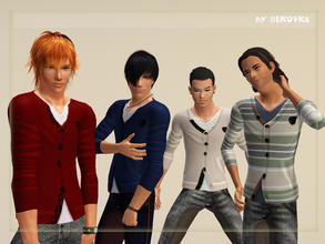 Sims 3 — Jumper for male by bukovka — Jumper for young and adult men. The four options. Staining for the three channels.