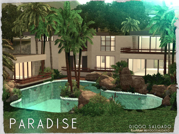 Sims 3 — Paradise by diogosalgado — A fantastic summer mansion! Inspired by the warmth of nature, this house has a