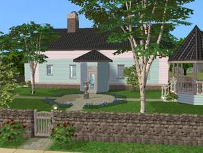 Sims 2 — Taivaansini by juhhmi — Finnish wooden neoclassical architecture from the 18th century surrounded by garden.