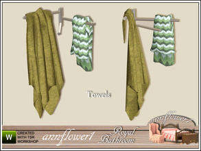 Sims 3 — Royal Bathroom Towels 001 AF by annflower1 — Royal Bathroom Towels 001 AF by annflower1