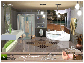 Sims 3 — Royal Bathroom 001 AF by annflower1 — Bathroom. 9 objects. 