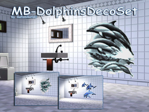 Sims 3 — MB-DolphinsDecoSet by matomibotaki — MB-DolphinsDecoSet, 3 new wall murals to decorate you sims homes, with 3