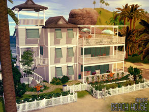 Sims 3 — Beach House -Furnished- by ayyuff — 25x25 Fully furnished and decorated house with kitchen/dining