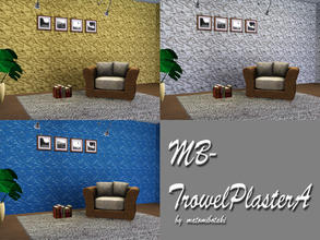 Sims 3 — MB-TrowelPlasterA by matomibotaki — New strucco pattern with rough design and 2 recolorable palettes, to find
