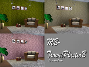 Sims 3 — MB-TrowelPlasterB by matomibotaki — New strucco pattern with rough design and 2 recolorable palettes, to find