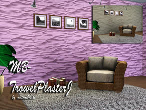 Sims 3 — MB-TrowelPlasterJ by matomibotaki — New strucco pattern with rough design and 2 recolorable palettes, to find