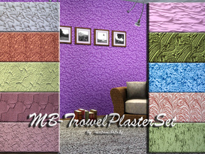 Sims 3 — MB-TrowelPlasterSet by matomibotaki — MB-TrowelPlasterSet, a set with 11 different rough strucctural pattern to