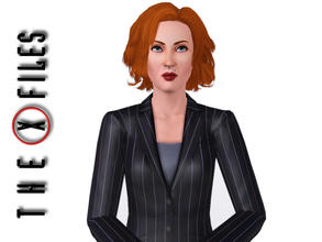 Sims 3 — Dana Scully by frisbud — Dana Scully, as portrayed by actress Gillian Anderson, from the television series The X