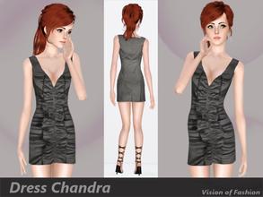 Sims 3 — Vision of Fashion - Dress Chandra by Visiona — Fancy party dress with ruffles