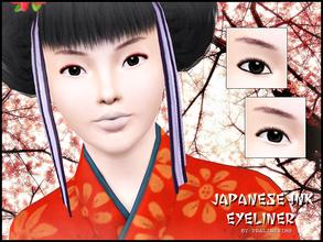 Sims 3 — Japanese Ink Eyeliner by Pralinesims — New geisha make up duo for your sims! Your sims will love their new look