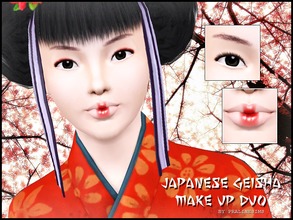 Sims 3 — Japanese Geisha Make Up Duo by Pralinesims — New geisha make up duo for your sims! Your sims will love their new