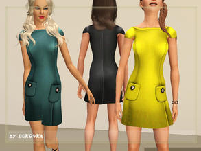 Sims 3 — Dress with Pockets by bukovka — Dress for the young and adult women. Three variants of color. Repainting of one