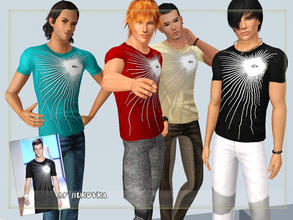 Sims 3 — Top Male Lacoste by bukovka — T-shirt for men. Four variants of staining. Painting on a single channel.
