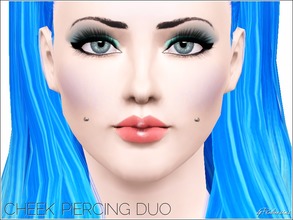 Sims 3 — Cheek Piercing Duo by Pralinesims — New cheek piercings for your sims! You can combine them however you want ;)
