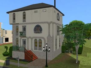 Sims 2 — New Art Townhouse by juhhmi — Originally built to showcase my Art Nouveau wallpapers, but then fully completed