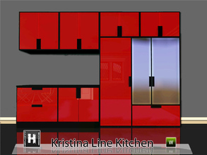 Sims 3 — Kristina Line Kitchen by hudy777-design — My new kitchen set. All parts are fully reflective. Consist of 7