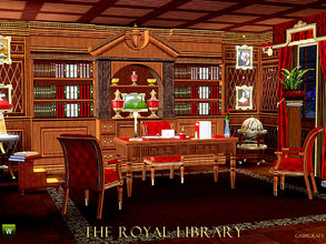 Sims 3 — The Royal Library by Cashcraft — The Royal Library is a Victorian inspired collection of library furnishings.