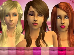 Sims 2 — Zalige\'s pink lipcolor set by zaligelover2 — 9 pink lipcolors.
