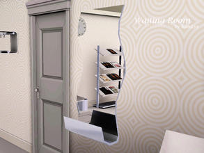 Sims 3 — Waiting Room Mirror by katelys — Curved mirror with 1 recolorable palette.