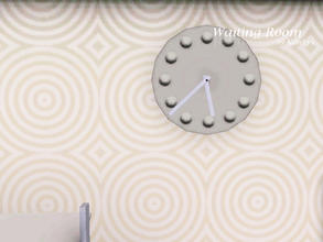 Sims 3 — Waiting Room Clock by katelys — Fully recolorable clock (2 palettes).