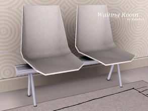 Sims 3 — Waiting Room Two Seats by katelys — Two-seat bench. Fully recolorable (3 palettes).