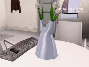 Sims 3 — Waiting Room Tulips by katelys — Tulips in a curved vase. The vase is recolorable.