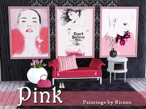 Sims 3 — Pink by Rirann — Pink Paintings by Rirann 3 in 1 TSRAA