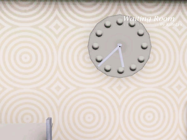 Sims 3 — Waiting Room Clock by katelys — Fully recolorable clock (2 palettes).