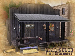 Sims 3 — Bear Gulch Sheriff Office (Residential Lot) by Pinecat — Are you the Sheriff or the stage robber? You get to