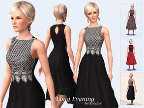 Sims 3 — Long Evening Dress 02 by katelys — New dress, fully recolorable.