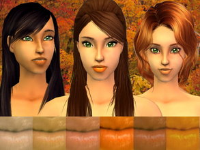 Sims 2 — Zalige\'s orange lipcolor set by zaligelover2 — 6 orange lipcolors.