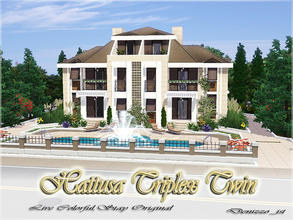 Sims 3 — Hattusa Triplex Twin by denizzo_ist — Requires; World Adventures, Ambitions, Late Night I wish you like it ;)