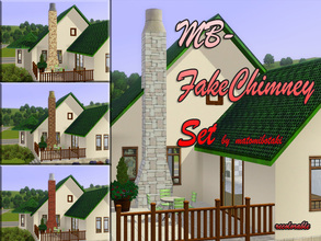 Sims 3 — MB-FakeChimneySet by matomibotaki — MB-FakeChimneySet, a set of 3 new meshes to create a fake chimney. Cloned of