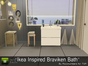 Sims 3 — Ikea Inspired Braviken Bath by TheNumbersWoman — A Bathroom Inspired by Ikea in the typical fashion of