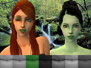 Sims 2 — Zalige\'s Green Lipcolor set - 3 by zaligelover2 — Green lipcolor. Looks great on aliens.
