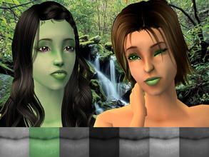 Sims 2 — Zalige\'s Green Lipcolor set - 2 by zaligelover2 — Green lipcolor. Looks great on aliens.