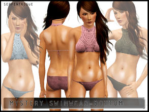 Sims 3 — Mystery Swimwear-bottom by Serpentrogue — 5 variations young adult/adult one recolorable area on swimwear