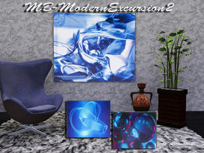 Sims 3 — MB-ModernExcursion2 by matomibotaki — MB-ModernExcursion2, 2x1 recolors of my painting mesh, with motives from