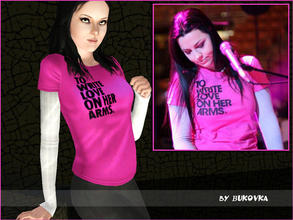 Sims 3 — Top shirt_Amy Lee by bukovka — Top for young and adult women. Staining for both channels.