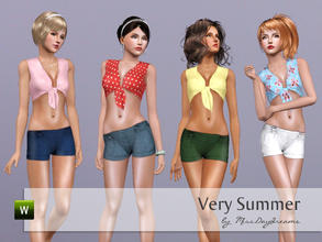 Sims 3 — Very Summer by MissDaydreams — Very Summer is a comfy outfit made of top and shorts. Perfect for hot days! ;)