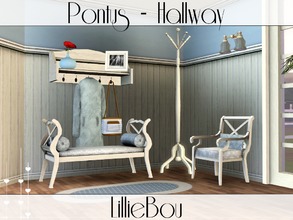 Sims 3 — Pontus - Hallway by lilliebou — This set has 8 items: -Sofa (4 recolorable channels) -Living chair (4