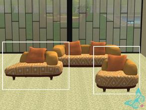 Sims 2 — Lounge Recolours - Set - Orange Chair/Loveseat by sinful_aussie — Recolours of the modern lounge chairs and