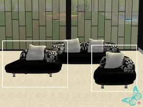 Sims 2 — Lounge Recolours - Set - Black N White Chair/loveseat by sinful_aussie — Recolours of the modern lounge chairs