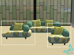 Sims 2 — Lounge Recolours - Set - Aqua Chair/Loveseat by sinful_aussie — Recolours of the modern lounge chairs and sofas.