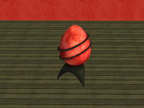 Sims 2 — Space Egg recolors set - Red by zaligelover2 — A \"space egg\" sculpture recolor.