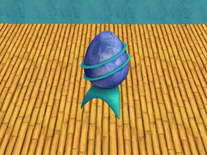 Sims 2 — Space Egg recolors set - Blue by zaligelover2 — A \"space egg\" sculpture recolor.