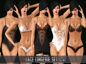 Sims 3 — Lace Lingerie Set by saliwa — Quality Lace Lingerie Set by Saliwa.