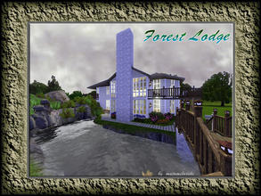 Sims 3 — Forest_Lodge by matomibotaki — a house to relaxe body and soul, friendly and inviting. Cross the little bridge,